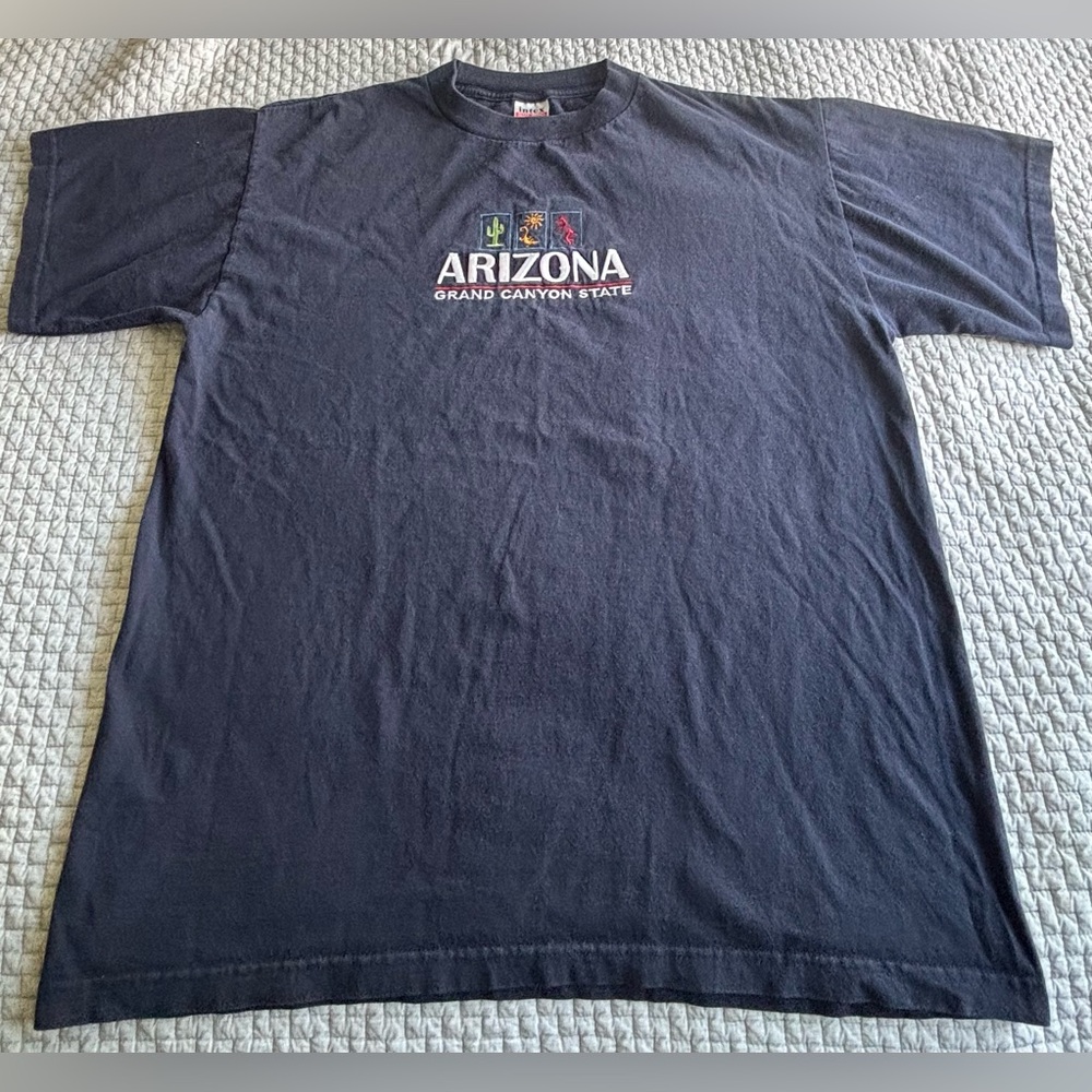 Vintage Arizona “Grand Canyon State” All Embroidered T-Shirt Size XL